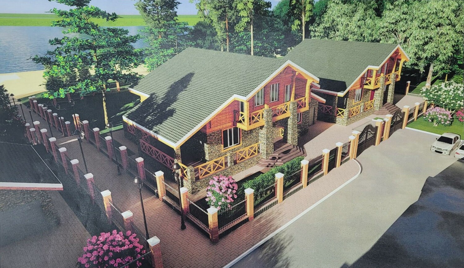 Поселок из жилых домов 